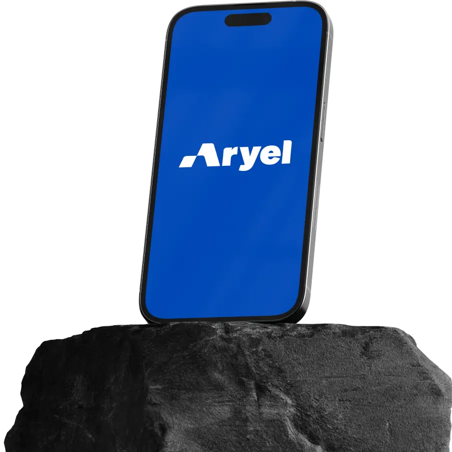 phone with aryel logo