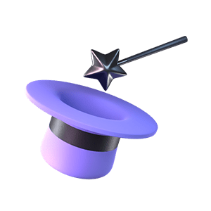 A 3D hat used for Magic