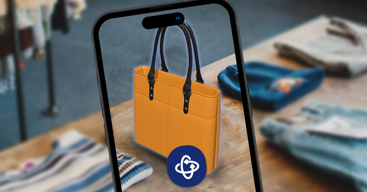 Product Visualization of a bag, example applications of AR for Retail industry