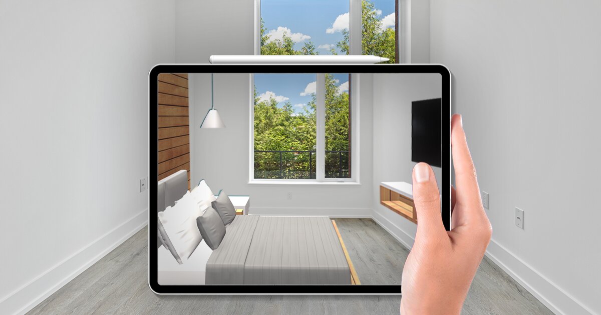 Examples of Augmented Reality-enhanced property viewing in real estate