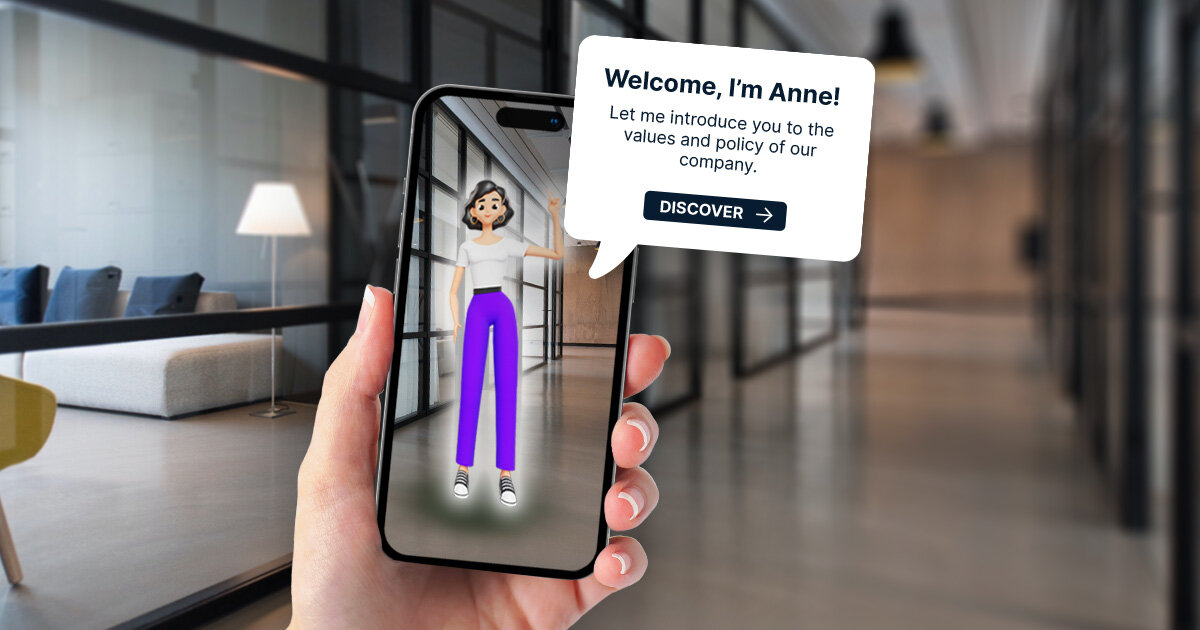 An immersive onboarding example, an application of Augmented Reality for HR