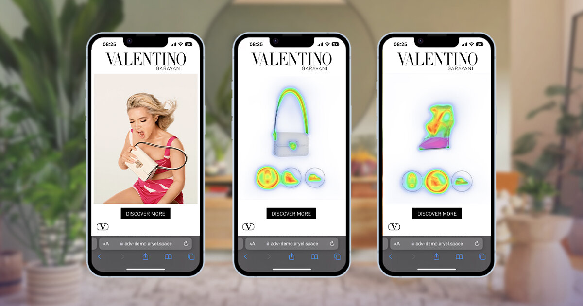 Showcase of the Valentino AR in-banner Product Visualization Experience