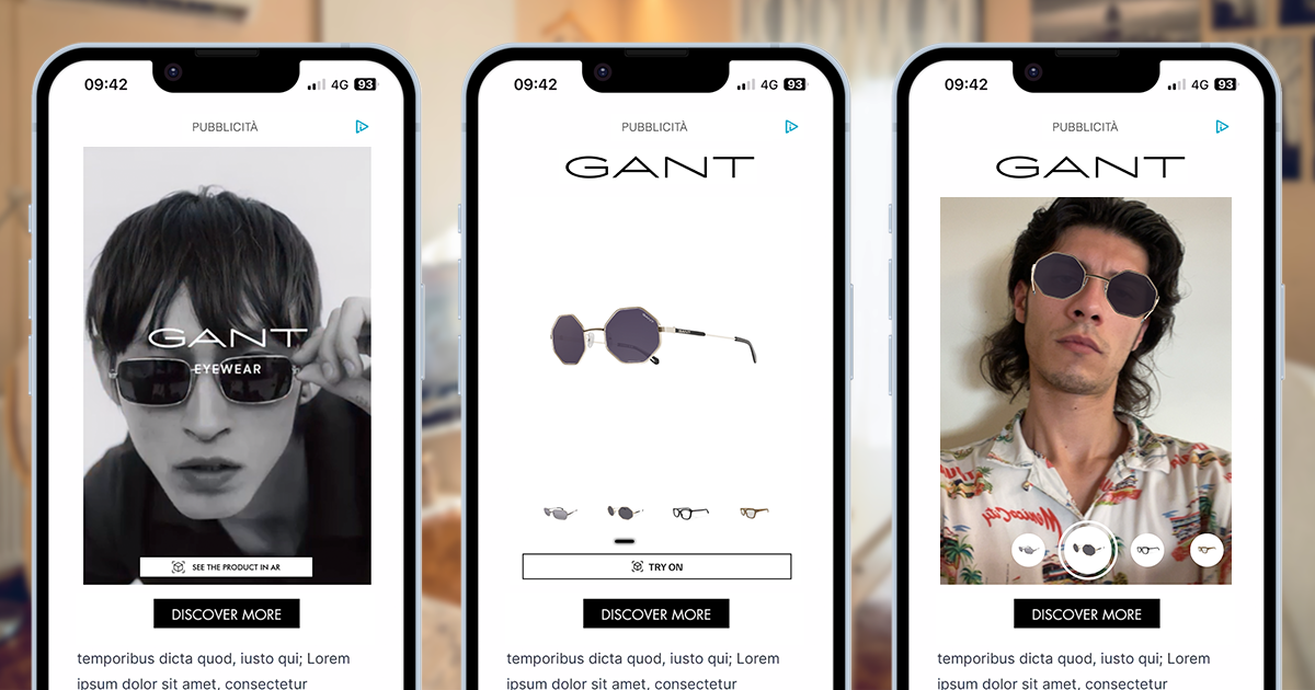 Gant Virtual Try-on banner Experience