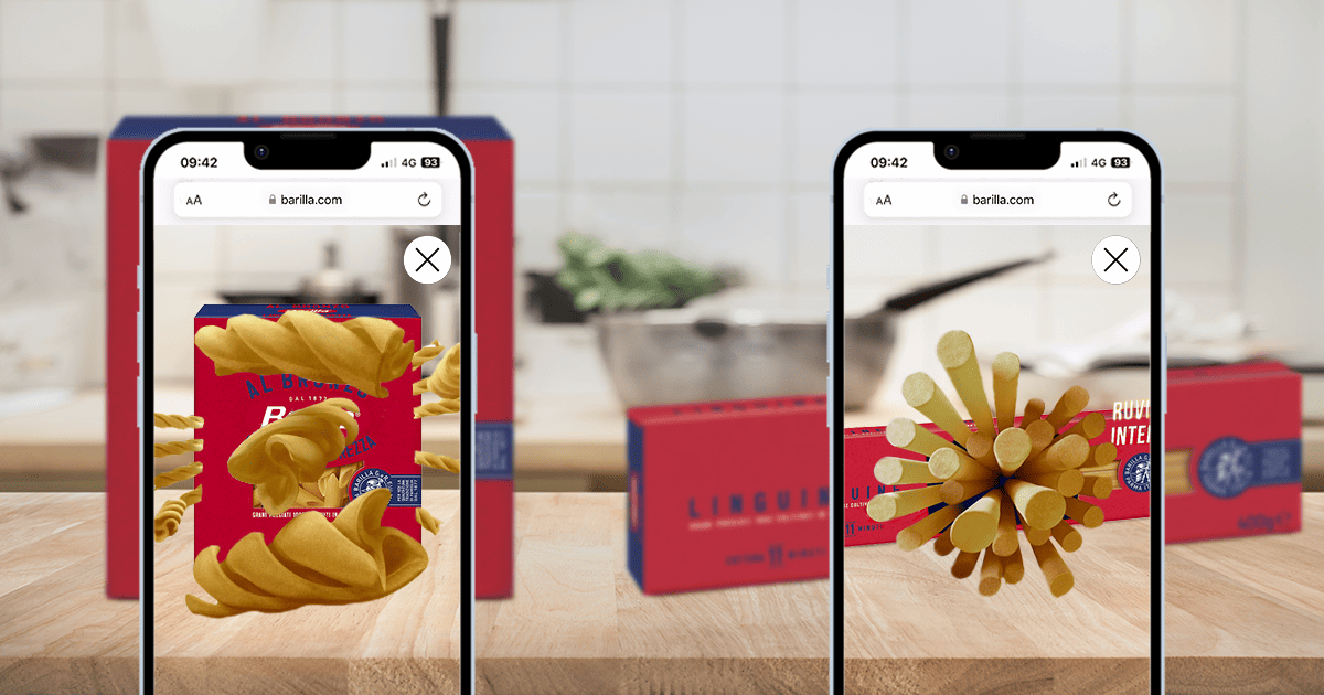 Customer Journey of AR experiences made for Barilla