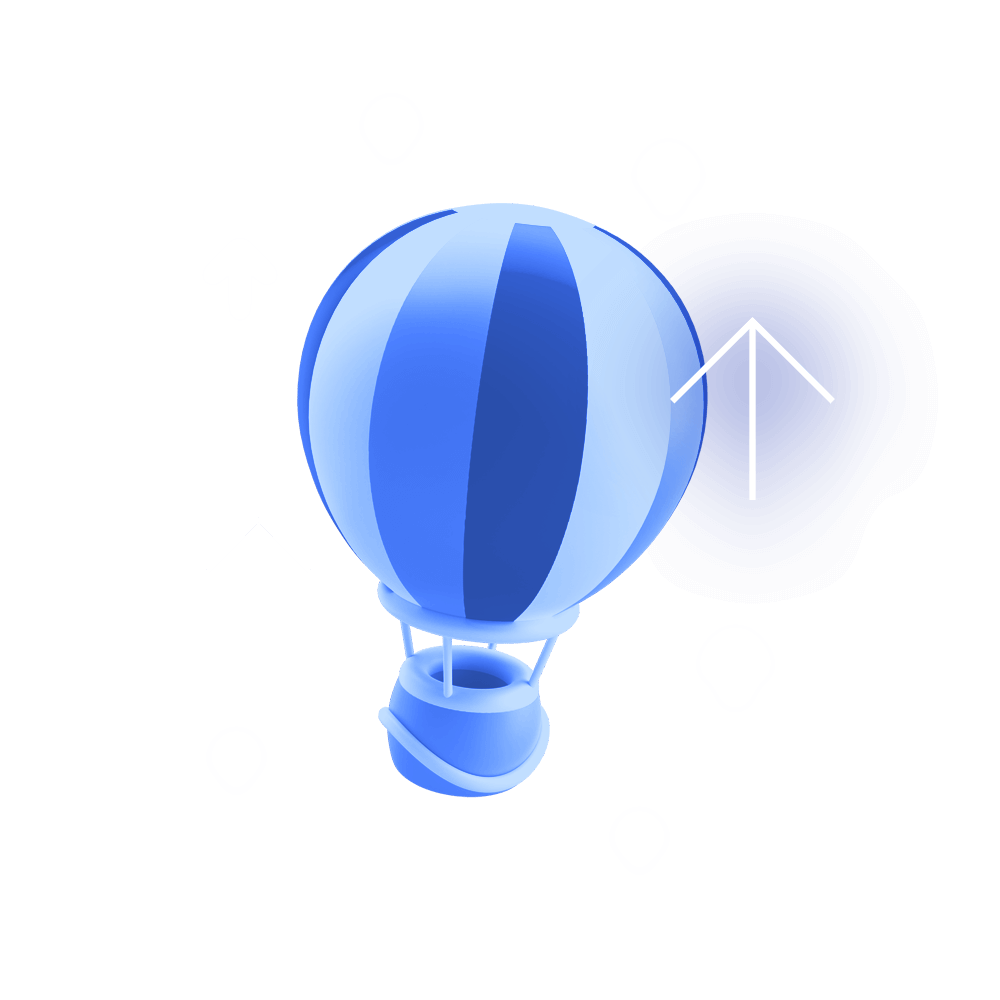 3D Icon of a Hot Air Balloon