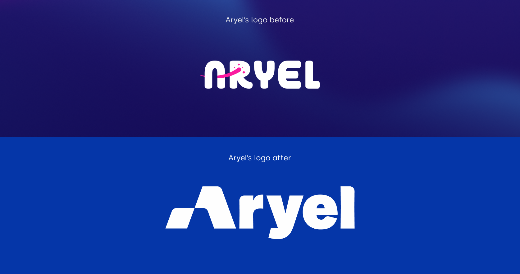 The evolution of Aryel’s logo: charting a journey from playfulness to dazzle