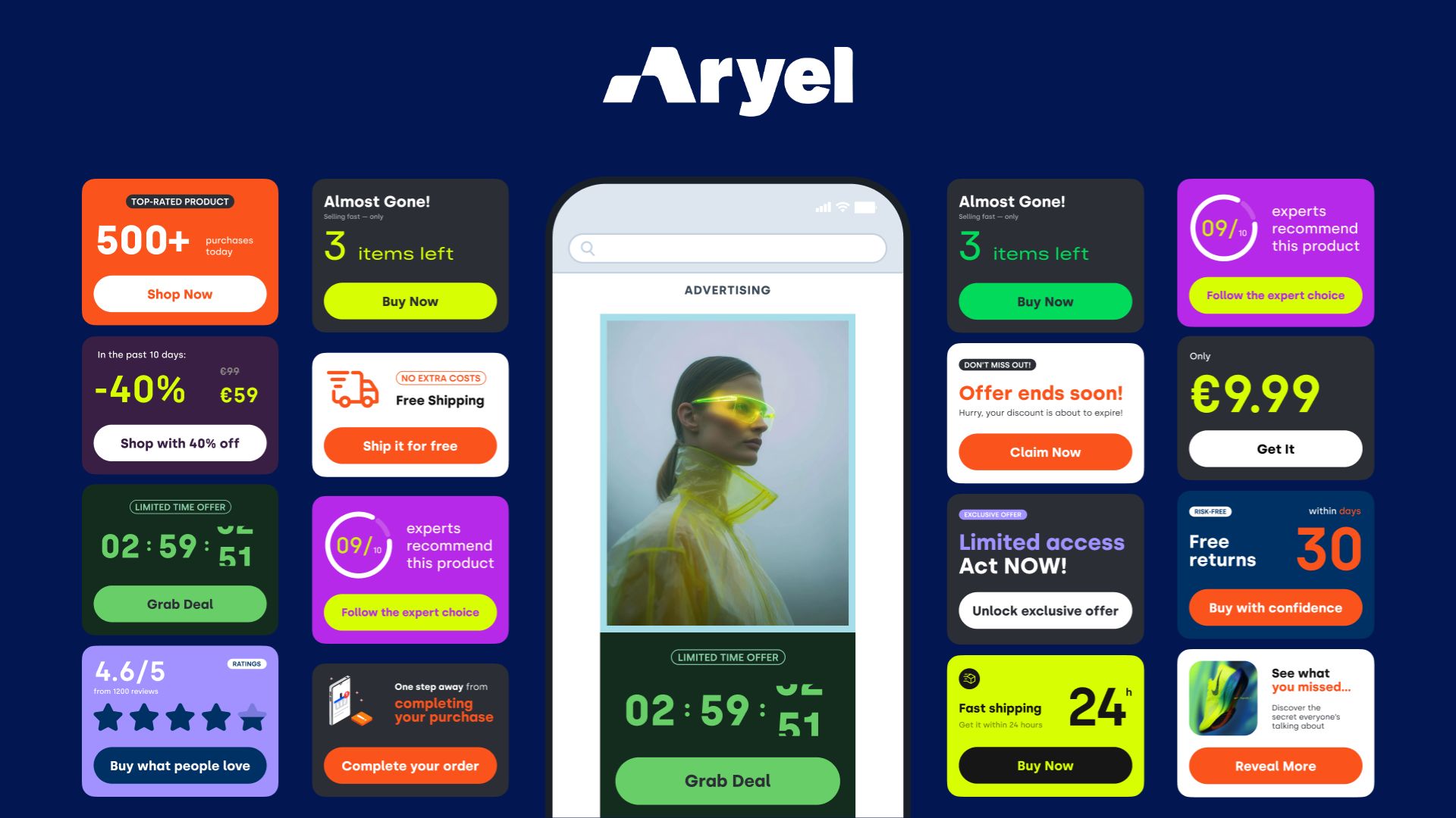 Aryel Creative Widget for Performance Advertising